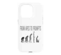 From Apes to Prompts AI Evolution Funny Case for iPhone 15 Pro