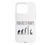 From Apes to Prompts AI Evolution Funny Case for iPhone 15 Pro Max