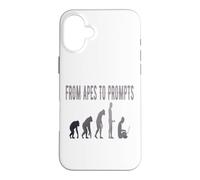 From Apes to Prompts AI Evolution Funny Case for iPhone 16 Plus