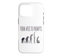 From Apes to Prompts AI Evolution Funny Case for iPhone 16 Pro