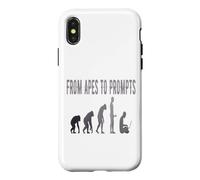 From Apes to Prompts AI Evolution Funny Case for iPhone X/XS