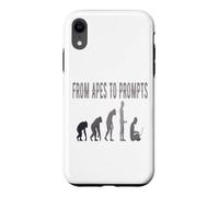 From Apes to Prompts AI Evolution Funny Case for iPhone XR