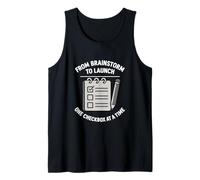 From Brainstorm To Launch Checklist Project Task Manager Tank Top