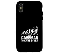 From Caveman To Cave Diver Evolution Scuba Case for iPhone X/XS