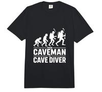 from Caveman to Cave Diver Evolution Scuba Comfort Colors Adult Heavyweight T-Shirt