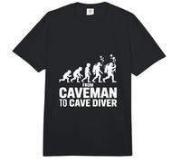 from Caveman to Cave Diver Evolution Scuba Comfort Colors Adult Heavyweight T-Shirt
