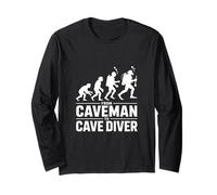 from Caveman to Cave Diver Evolution Scuba Long Sleeve T-Shirt
