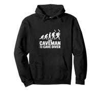 From Caveman To Cave Diver Evolution Scuba Pullover Hoodie