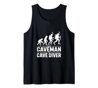 from Caveman to Cave Diver Evolution Scuba Tank Top
