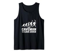 from Caveman to Cave Diver Evolution Scuba Tank Top