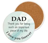 from Daughter and Son,Presents for Dad,Personalised Father's Day Presents,Ceramic Coasters,Birthday Gifts for Dad,Gifts for Men,Daddy Christmas Valentines Day Gifts