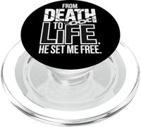From Death to Life He Set Me Free PopSockets PopGrip for MagSafe