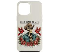 From Death To Life Romans 6:13 Christian Skeleton Cowboy Hat Case for iPhone 13 Pro Max