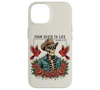 From Death To Life Romans 6:13 Christian Skeleton Cowboy Hat Case for iPhone 14