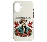 From Death To Life Romans 6:13 Christian Skeleton Cowboy Hat Case for iPhone 16
