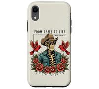 From Death To Life Romans 6:13 Christian Skeleton Cowboy Hat Case for iPhone XR