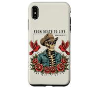 From Death To Life Romans 6:13 Christian Skeleton Cowboy Hat Case for iPhone XS Max