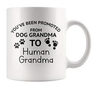 from Dog Grandma to Human Grandma Custom Coffee Mug Baby Announcement New Grandma Gift Pregnancy Reveal Promoted to Grandparent