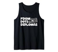 from Dots to Diplomas Braille Teacher Blind Awareness Tank Top