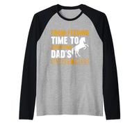 From Feeding Time to Showtime Dad's Always There Horse Dad Raglan Baseball Tee