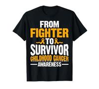 from Fighter to Survivor Childhood Cancer Awareness T-Shirt