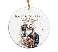 From First Kiss Till Last Breath Christmas Decorations Decorative Christmas Tree Hanging Ornament Funny Xmas Hanging Ornament For New Years Kitchen Office