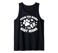 from Fur Mama to Baby Mama Cute Pregnancy Reveal Tank Top