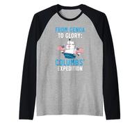 From Genoa To Glory: Columbus' Expedition Columbus Day Raglan Baseball Tee