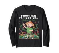 from ICU to I See You in The Garden Retired ICU Nurse Mens Long Sleeve T-Shirt