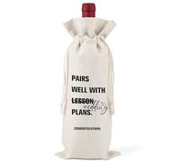 From Lesson Planning To Wedding Planning,Wedding Gift for Teacher,Wedding Planning Gift,Gift for Wedding Couple,Engagement & Bridal Shower Gift,Teacher Bride Gift,Reusable Wine Bags With Drawstring,L5