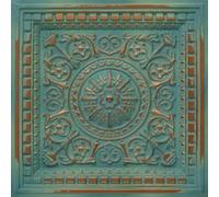 From Plain To Beautiful In Hours 223 La Scala PVC 2' x 2' Glue-up or Lay-in Ceiling Tile (Covers / 100 sq.ft), Natural Patina, 25 Piece