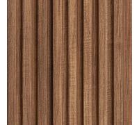 From Plain To Beautiful In Hours C5102-SAM Contour Slim Polystyrene Wood Ceiling/Wall Panels, Warm Chestnut (5 in x 5 in Sample)
