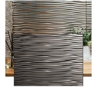 From Plain To Beautiful In Hours N560 Brushed Nickel Gobi Backsplash Decorative Kitchen Backsplash Kit - (5) 18x24 in Tiles, (2) 18 in J-Trims, and (1) Inside Corner Trim