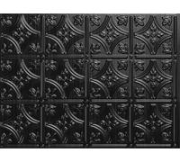 From Plain To Beautiful In Hours N612 Brushed Onyx Savannah Decorative Kitchen Backsplash Kit - (5) 18x24 in Tiles, (2) 18 in J-Trims, and (1) Inside Corner Trim