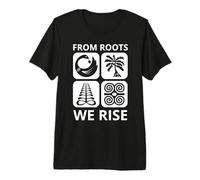 from Roots We Rise Adinkra Symbols Heritage Ghana Art Premium T-Shirt
