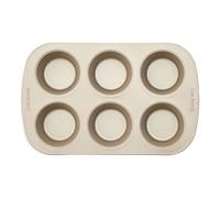 From Scratch Satin 6 Muffin Tray, Carbon Steel, Champagne