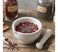 From Scratch White Marble Large Mortar and Pestle