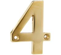 From the Anvil 83714 Numeral 4 - Polished Brass