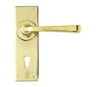 From The Anvil Aged Brass Avon Lever Lock Set