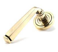 From The Anvil Aged Brass Avon Round Lever On Rose Set (Art Deco)