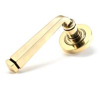 From The Anvil Aged Brass Avon Round Lever On Rose Set (Plain)
