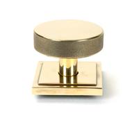From The Anvil Aged Brass Brompton Centre Door Knob (Square)