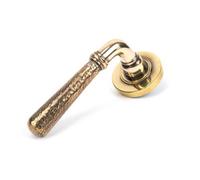 From The Anvil Aged Brass Hammered Newbury Lever On Rose Set (Plain) - Unsprung