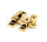 From The Anvil Aged Brass Mushroom Quadrant Fastener - Narrow