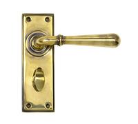From The Anvil Aged Brass Newbury Lever Bathroom Set, Brown