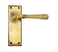 From The Anvil Aged Brass Newbury Lever Latch Set