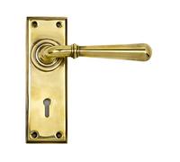From the Anvil Aged Brass Newbury Lever Lock Set