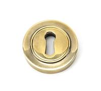 From The Anvil Aged Brass Round Escutcheon (Plain)