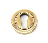 From The Anvil Aged Brass Round Euro Escutcheon (Plain)