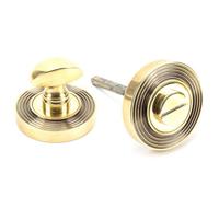 From The Anvil Aged Brass Round Thumbturn Set (Beehive)